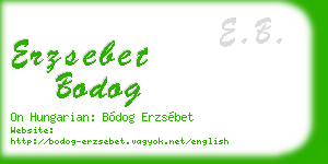 erzsebet bodog business card